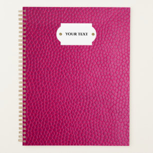 Pink leather  planner