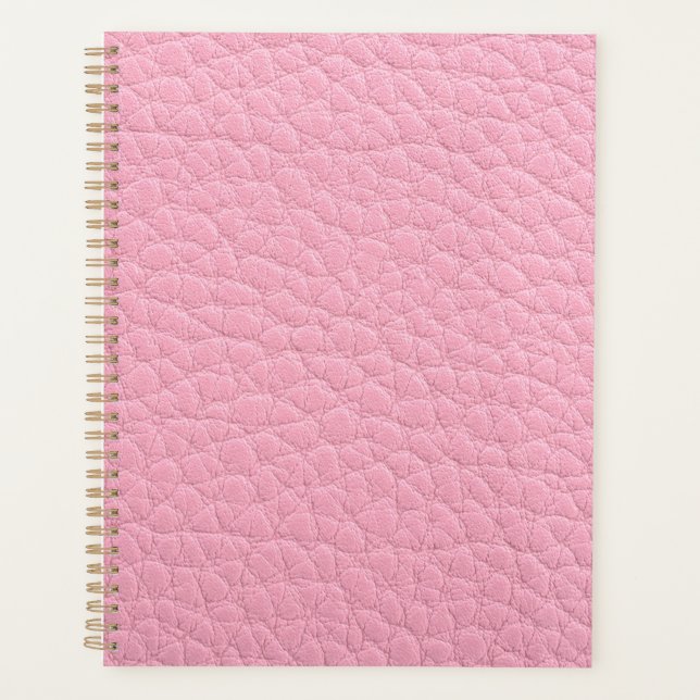 Pink leather  planner (Front)