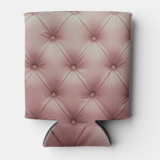 Pink Leather Sofa, Textured Background. Can Cooler