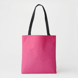 Pink leather texture tote bag