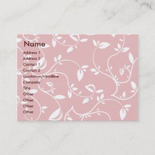 Pink Leaves - Chubby Business Card
