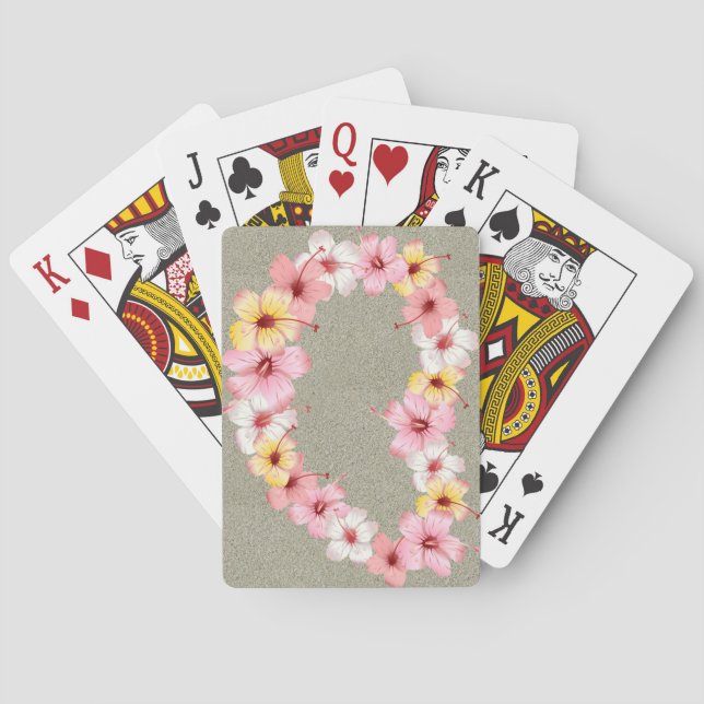 Pink Lei Bicycle® Play Playing Cards (Back)
