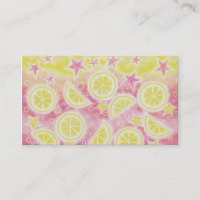 Pink Lemonade business card horizontal (Front)