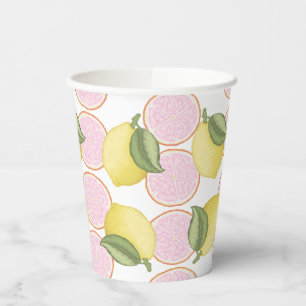 Pink Lemonade Citrus Birthday Paper Cups