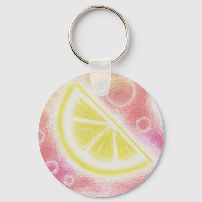 Pink Lemonade 'lemon' keychain (Front)