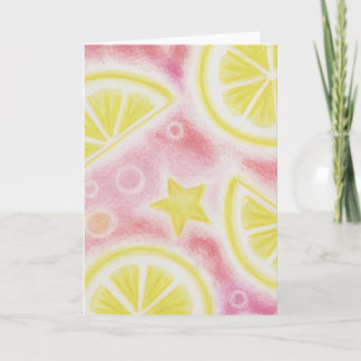 Pink Lemonade 'lemons' greetings card