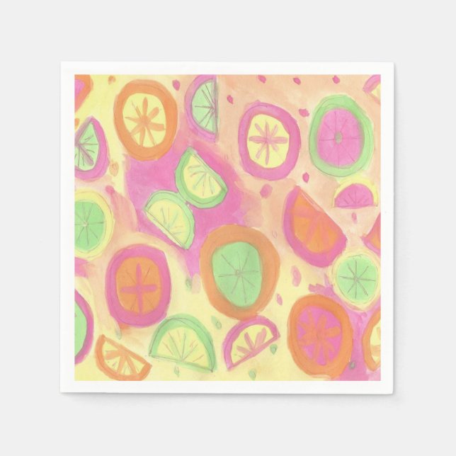 Pink Lemonade Pattern Napkin (Front)