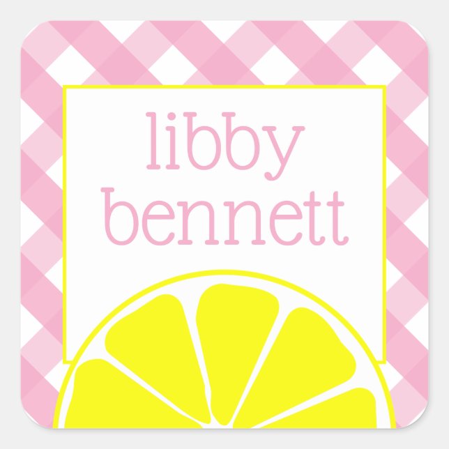 Pink Lemonade Personalised Stickers (Front)
