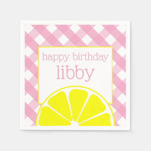 Pink Lemonade Personalized Party Napkins