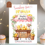Pink Lemonade Stand Kid's Birthday Invitation<br><div class="desc">Pink Lemonade Stand Kid's Birthday Invitation</div>