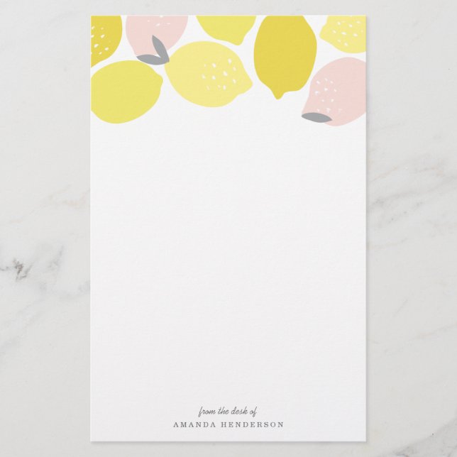 Pink Lemonade Stationery (Front)