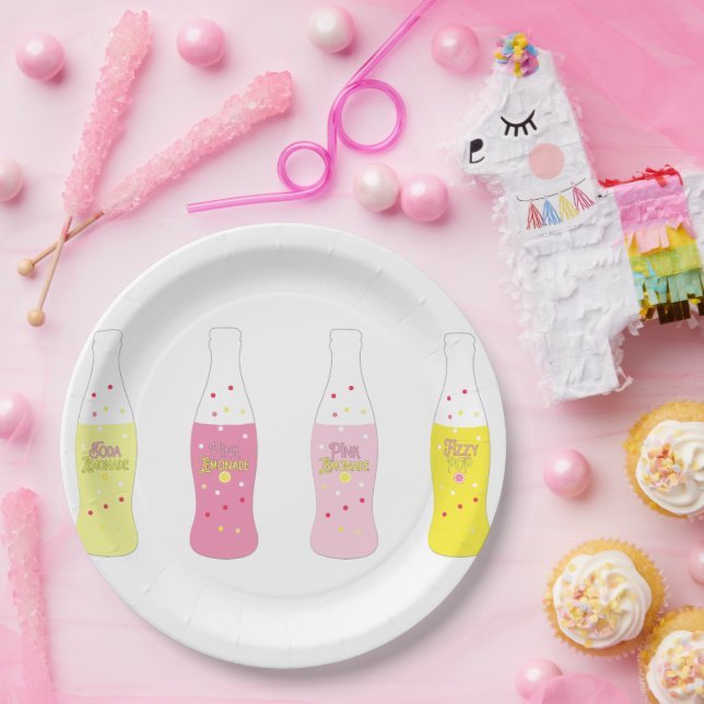 Pink Lemonade Summer Citrus  Paper Plate (Party)