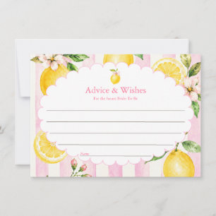 Pink Lemonade Summer Lemon Bridal Shower Card