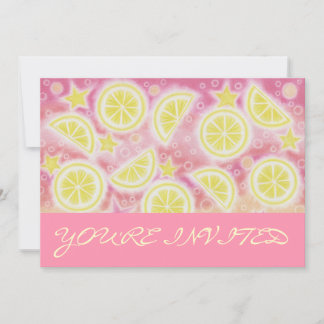 Pink Lemonade 'You're Invited' invitation pink