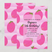 Pink Lemons Summer Fruit Bright Birthday Party