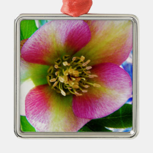 Pink Lenten Rose, Metal Tree Decoration