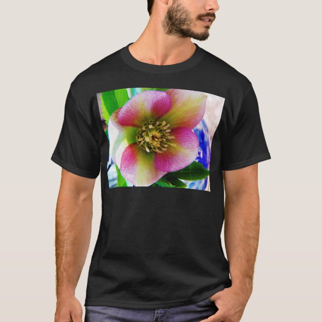 Pink Lenten Rose, T-Shirt (Front)