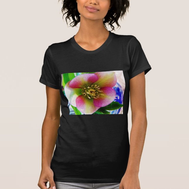 Pink Lenten Rose, T-Shirt (Front)