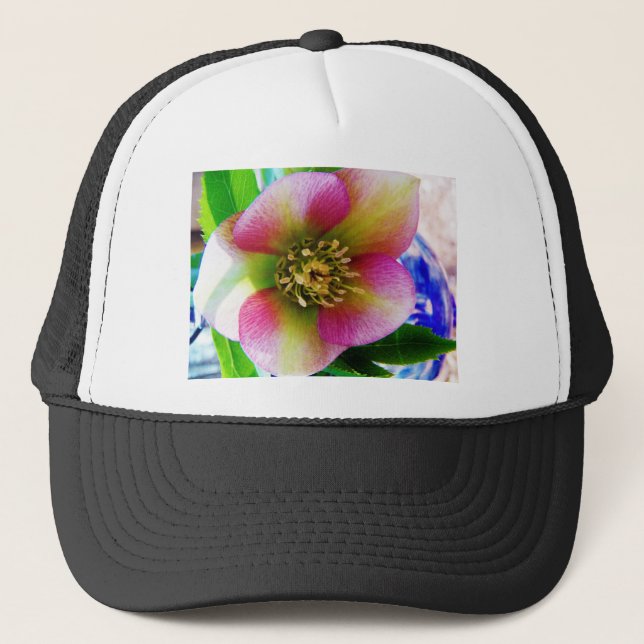 Pink Lenten Rose, Trucker Hat (Front)