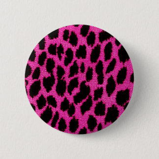 Pink Leopard 6 Cm Round Badge