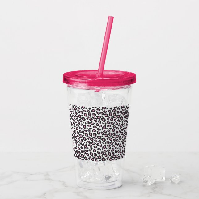 Pink Leopard Acrylic Tumbler (Back Ice)