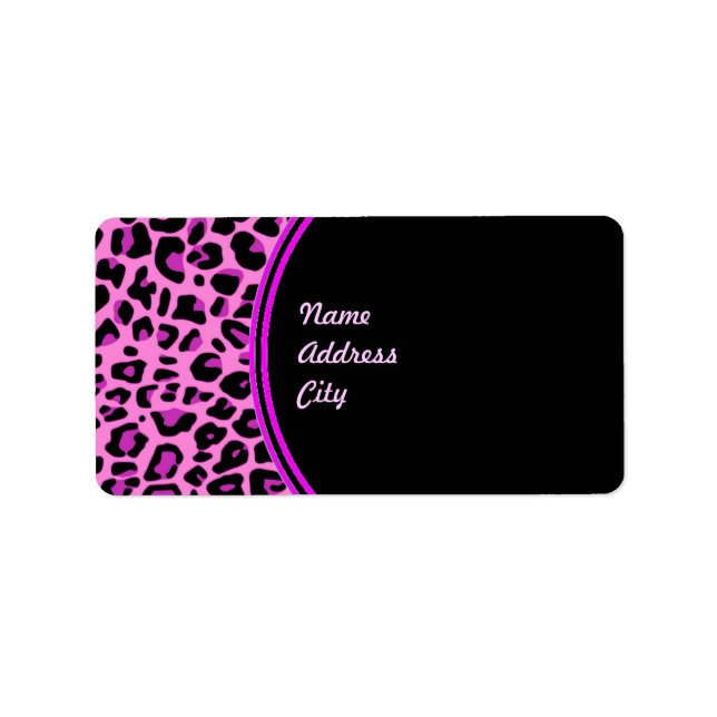 Pink Leopard Address Label (Front)