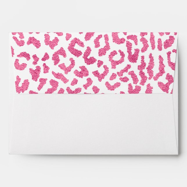 Pink Leopard Animal Print Envelope (Back (Top Flap))