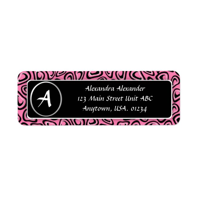 Pink Leopard Animal Print Monogrammed (Front)