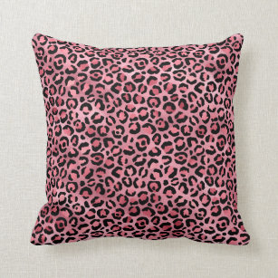 Pink Leopard Animal Print Pattern Cushion