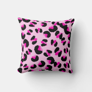 Pink leopard. Animal skin pattern. Leopard. Panthe Cushion