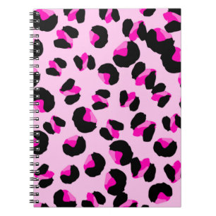 Pink leopard. Animal skin pattern. Leopard. Panthe Notebook