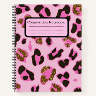 Pink Leopard Composition Notebook