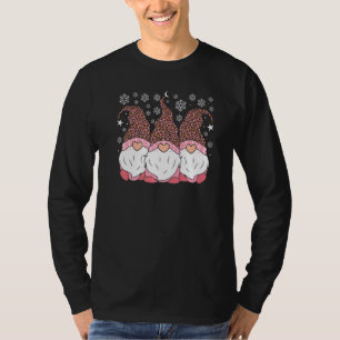 Pink Leopard Hat Gnomes Christmas Day Women's Appa T-Shirt