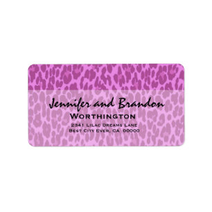 Pink Leopard Modern Label