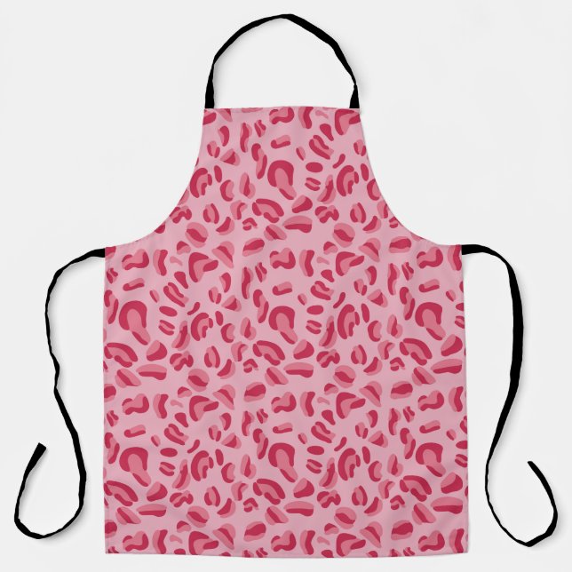 Pink Leopard Pattern Apron (Front)