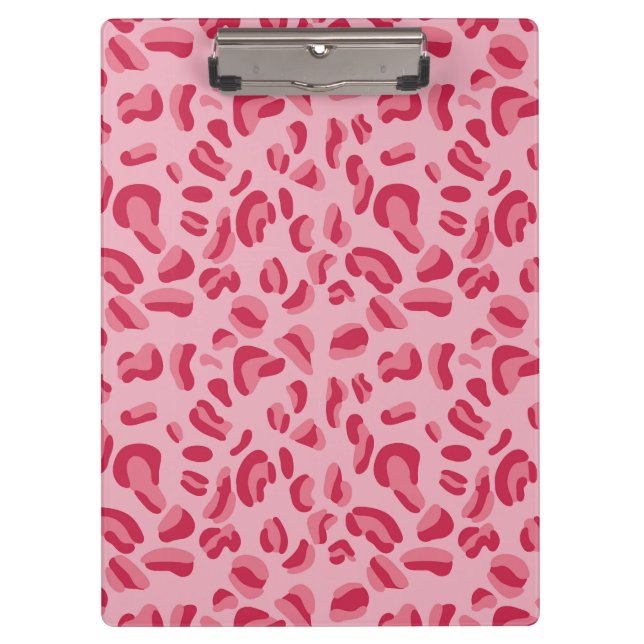 Pink Leopard Pattern Clipboard (Front)