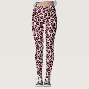 Pink Leopard Pattern Leggings