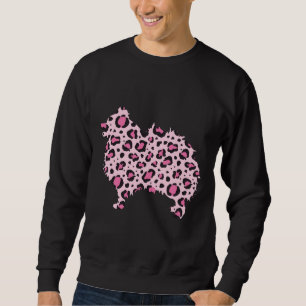 Pink Leopard Pomeranian Dog Print Pom Dog Sweatshirt