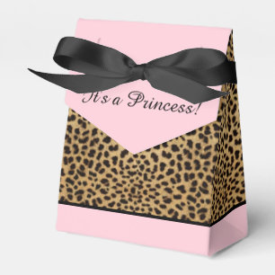 Pink Leopard Princess Baby Shower Favour Box
