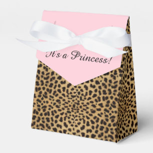 Pink Leopard Princess Baby Shower Favour Box