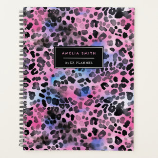 Pink Leopard Print Add Name Planner