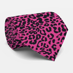 Pink Leopard Print Animal Spots Pattern Aesthetic Tie