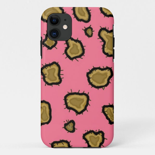 Pink Leopard Print Case-Mate iPhone Case (Back)