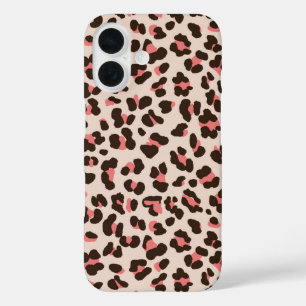 Pink Leopard Print iPhone 16 Case