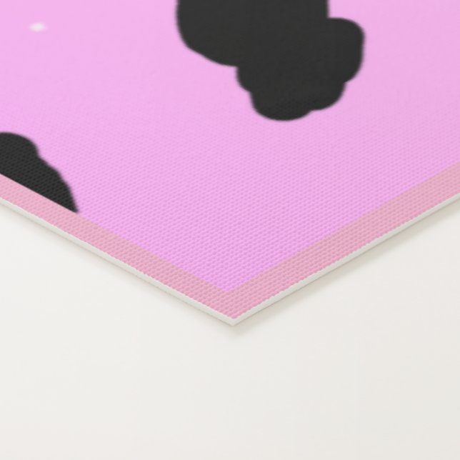Pink Leopard Print Fitness Yoga Mat (Detail)
