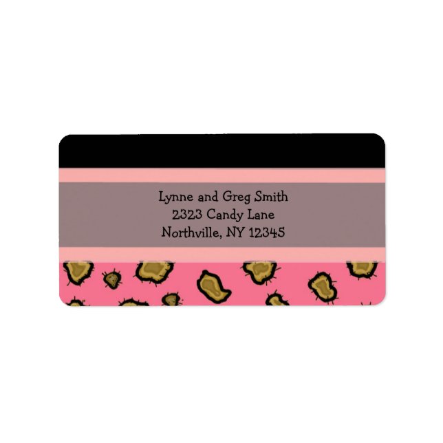 Pink Leopard Print Label (Front)