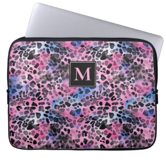 Pink Leopard Print Laptop Sleeve