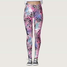 Pink Leopard Print Leggings