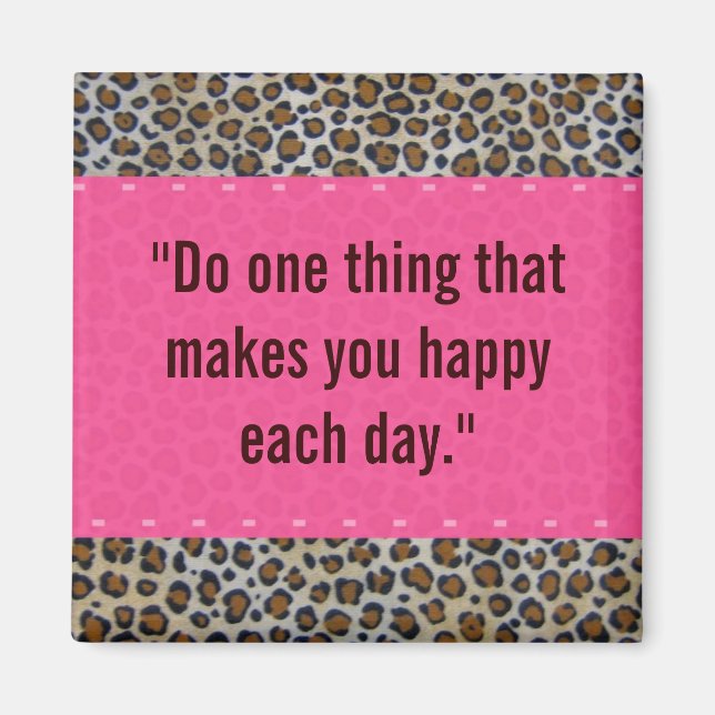 Pink & Leopard Print Magnet (Front)