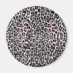pink leopard print magnet